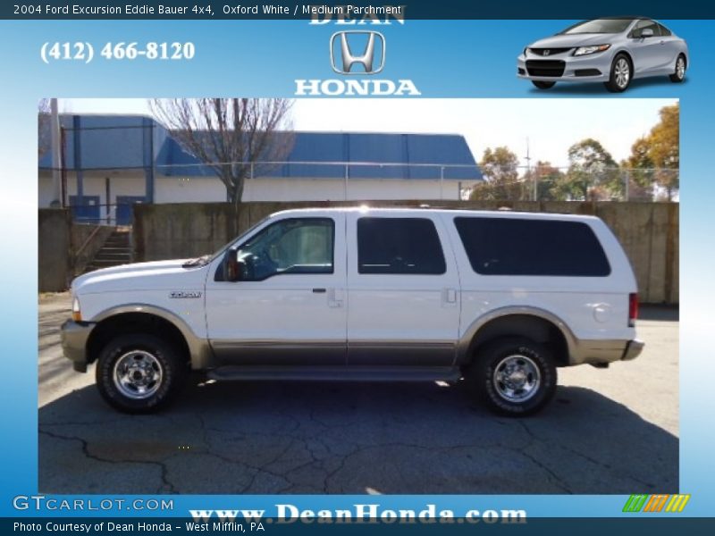 Oxford White / Medium Parchment 2004 Ford Excursion Eddie Bauer 4x4