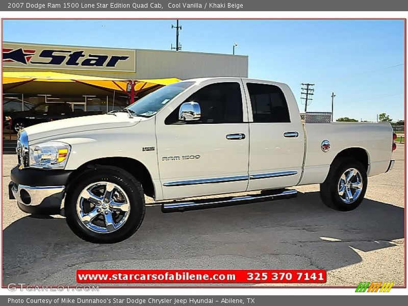 Cool Vanilla / Khaki Beige 2007 Dodge Ram 1500 Lone Star Edition Quad Cab