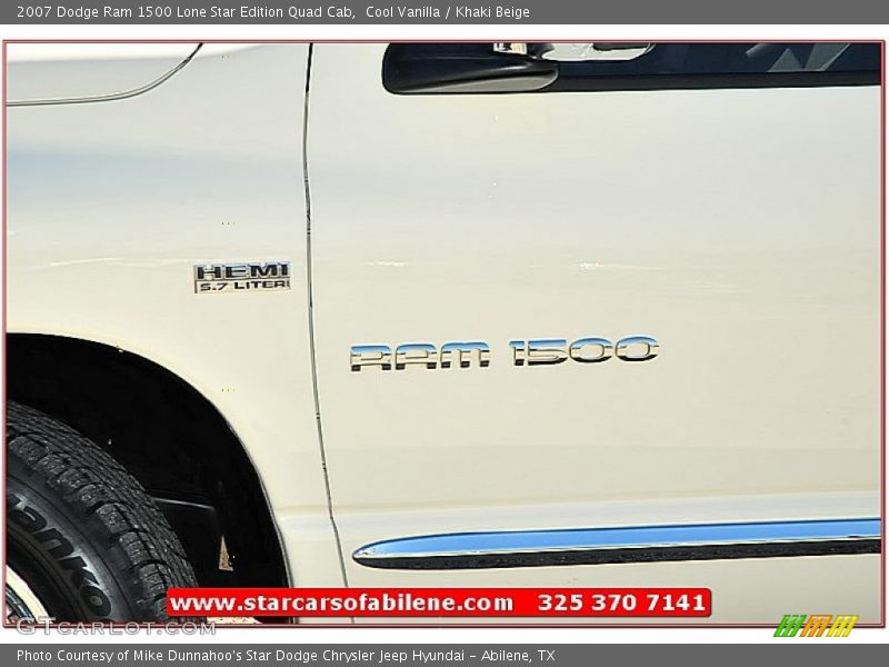 Cool Vanilla / Khaki Beige 2007 Dodge Ram 1500 Lone Star Edition Quad Cab