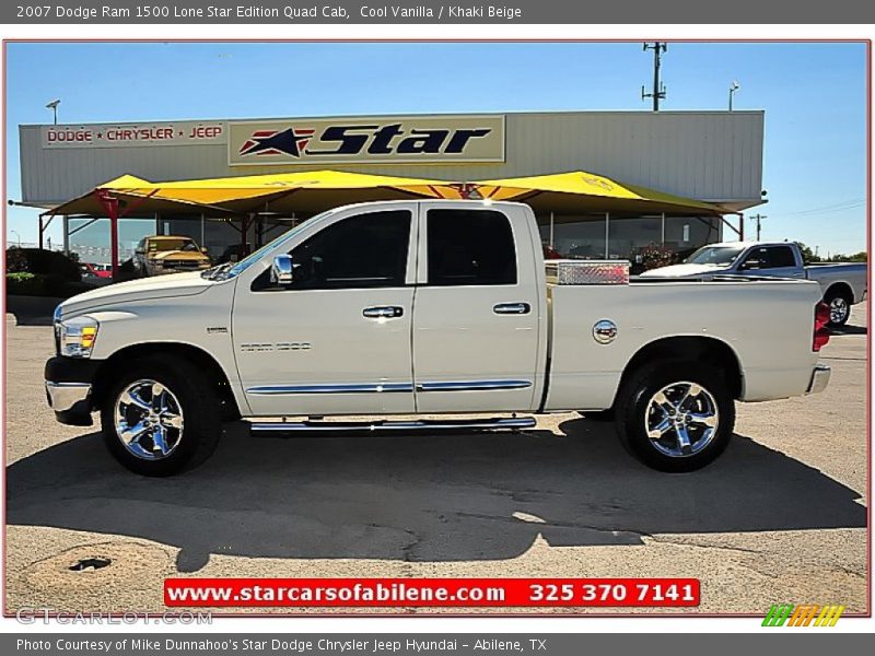 Cool Vanilla / Khaki Beige 2007 Dodge Ram 1500 Lone Star Edition Quad Cab