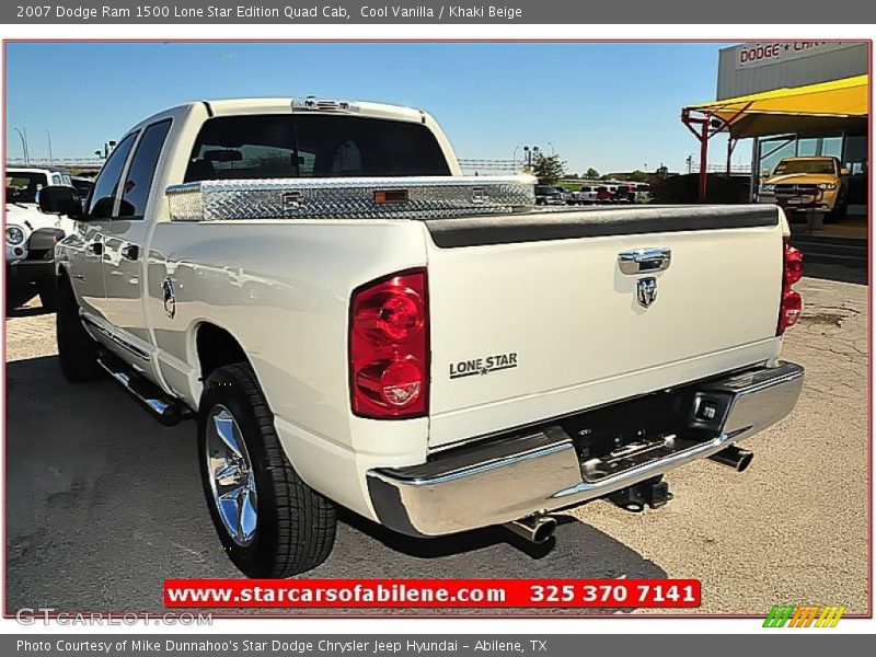 Cool Vanilla / Khaki Beige 2007 Dodge Ram 1500 Lone Star Edition Quad Cab