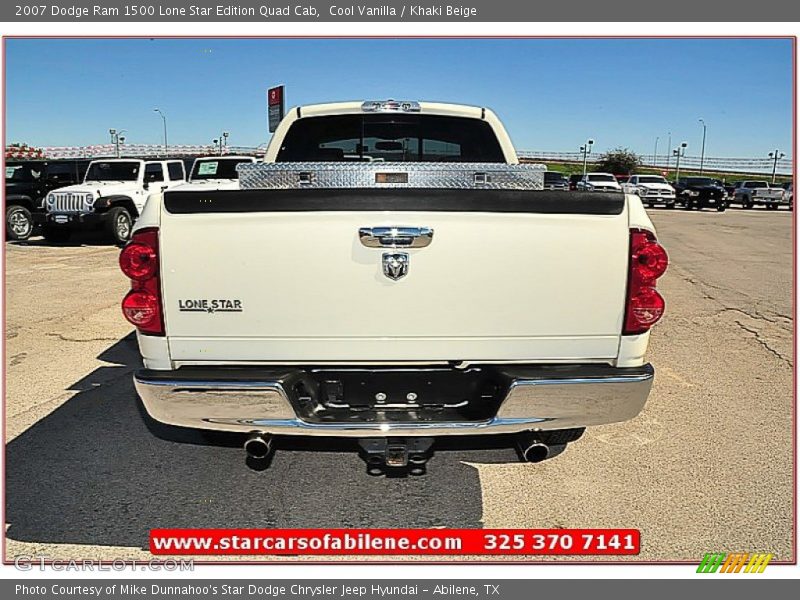 Cool Vanilla / Khaki Beige 2007 Dodge Ram 1500 Lone Star Edition Quad Cab