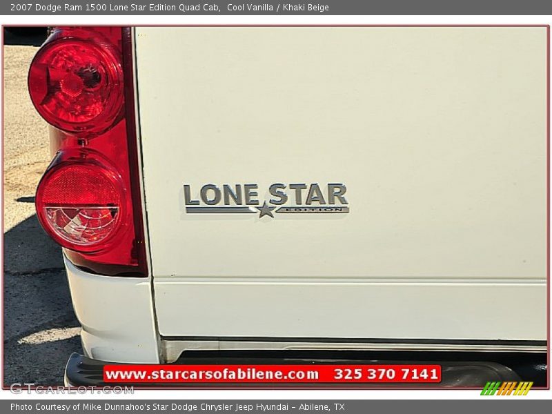 Cool Vanilla / Khaki Beige 2007 Dodge Ram 1500 Lone Star Edition Quad Cab