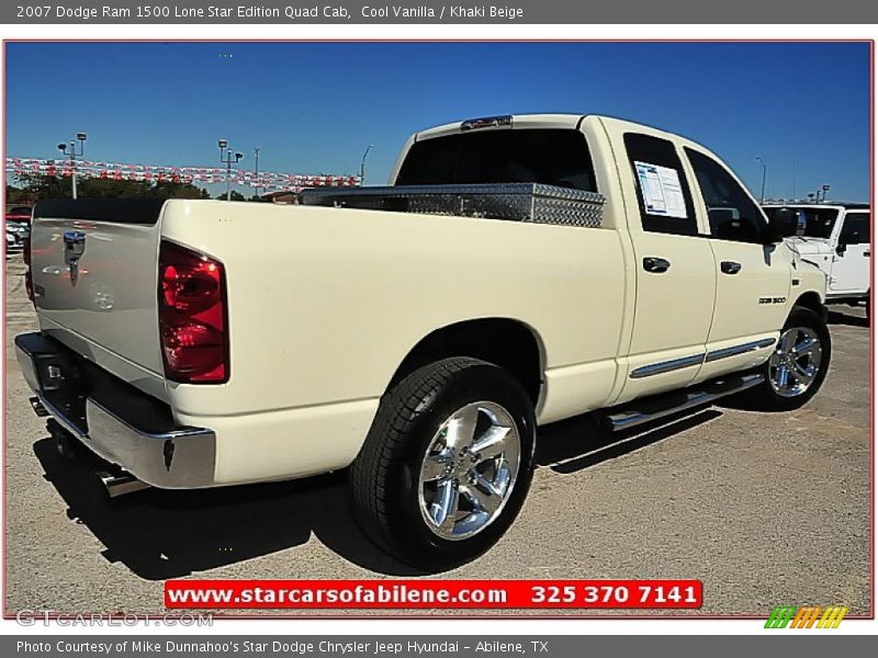 Cool Vanilla / Khaki Beige 2007 Dodge Ram 1500 Lone Star Edition Quad Cab