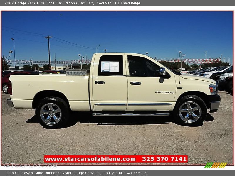 Cool Vanilla / Khaki Beige 2007 Dodge Ram 1500 Lone Star Edition Quad Cab