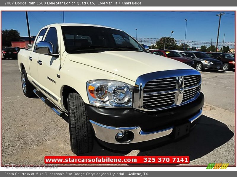 Cool Vanilla / Khaki Beige 2007 Dodge Ram 1500 Lone Star Edition Quad Cab