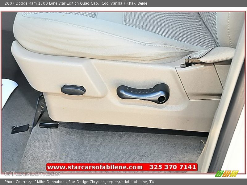 Cool Vanilla / Khaki Beige 2007 Dodge Ram 1500 Lone Star Edition Quad Cab