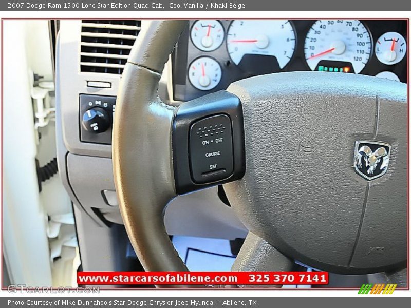 Cool Vanilla / Khaki Beige 2007 Dodge Ram 1500 Lone Star Edition Quad Cab