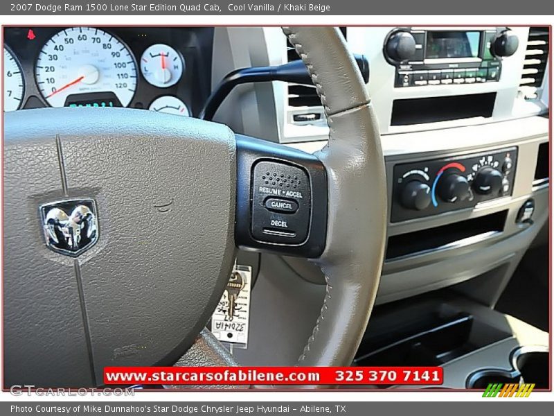 Cool Vanilla / Khaki Beige 2007 Dodge Ram 1500 Lone Star Edition Quad Cab