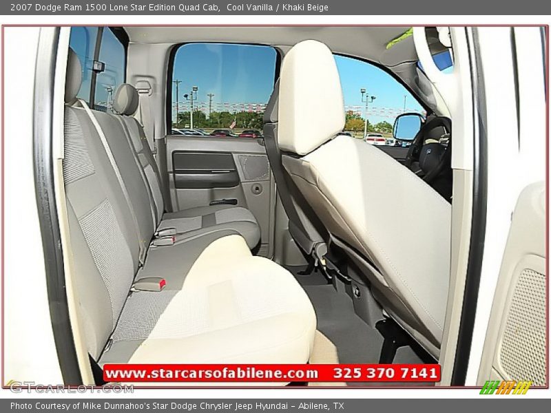 Cool Vanilla / Khaki Beige 2007 Dodge Ram 1500 Lone Star Edition Quad Cab