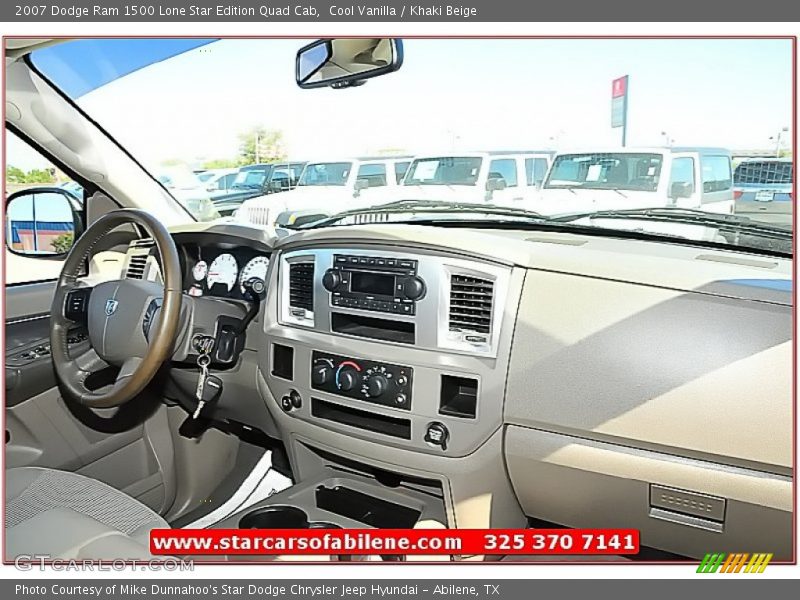 Cool Vanilla / Khaki Beige 2007 Dodge Ram 1500 Lone Star Edition Quad Cab