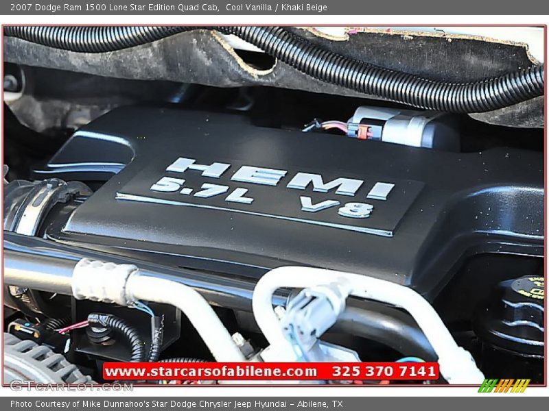Cool Vanilla / Khaki Beige 2007 Dodge Ram 1500 Lone Star Edition Quad Cab