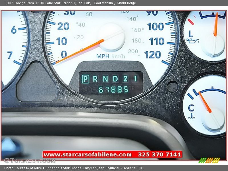 Cool Vanilla / Khaki Beige 2007 Dodge Ram 1500 Lone Star Edition Quad Cab