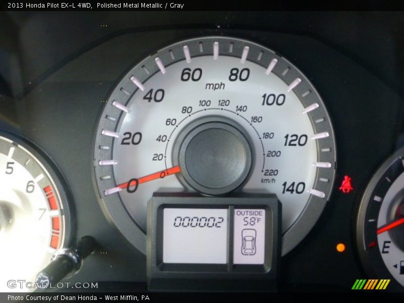 Polished Metal Metallic / Gray 2013 Honda Pilot EX-L 4WD