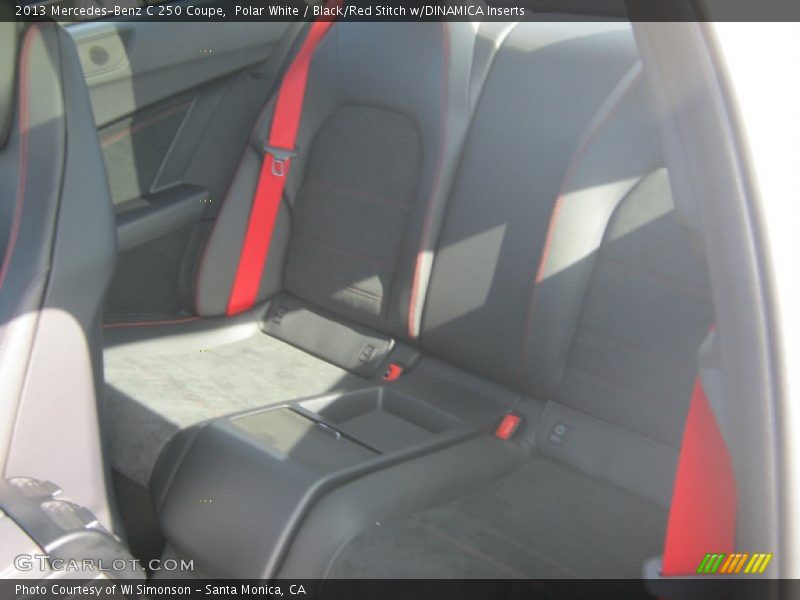Polar White / Black/Red Stitch w/DINAMICA Inserts 2013 Mercedes-Benz C 250 Coupe