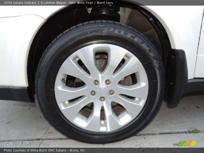 Satin White Pearl / Warm Ivory 2009 Subaru Outback 2.5i Limited Wagon