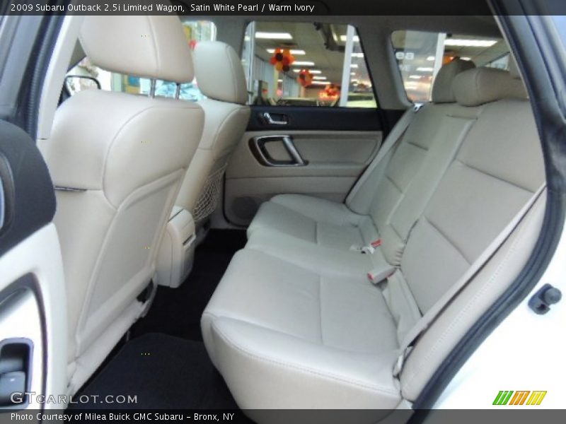 Satin White Pearl / Warm Ivory 2009 Subaru Outback 2.5i Limited Wagon