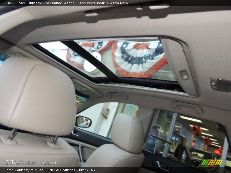 Satin White Pearl / Warm Ivory 2009 Subaru Outback 2.5i Limited Wagon