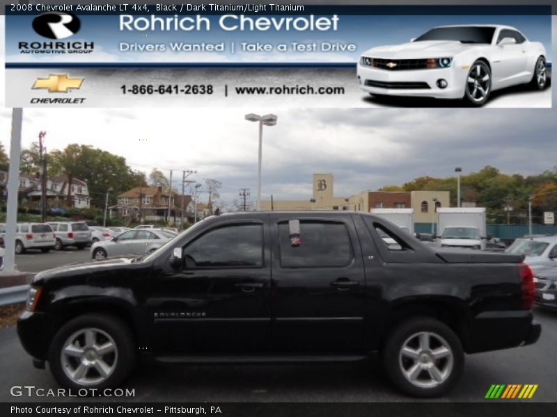 Black / Dark Titanium/Light Titanium 2008 Chevrolet Avalanche LT 4x4