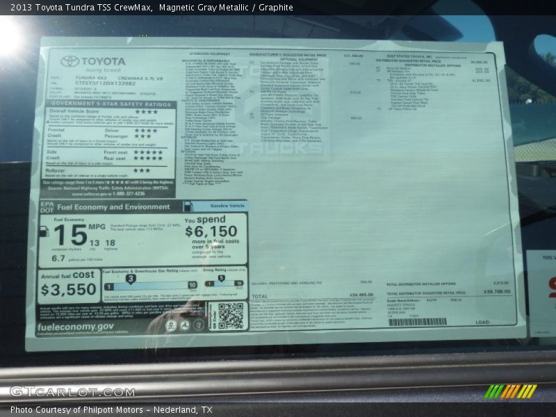 Magnetic Gray Metallic / Graphite 2013 Toyota Tundra TSS CrewMax