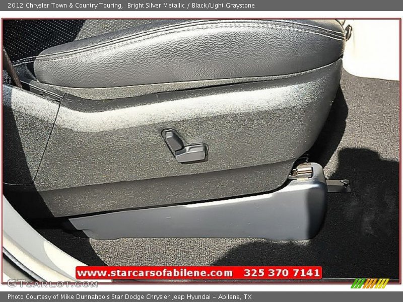 Bright Silver Metallic / Black/Light Graystone 2012 Chrysler Town & Country Touring