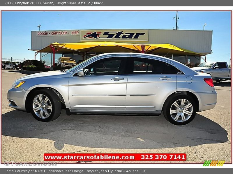 Bright Silver Metallic / Black 2012 Chrysler 200 LX Sedan