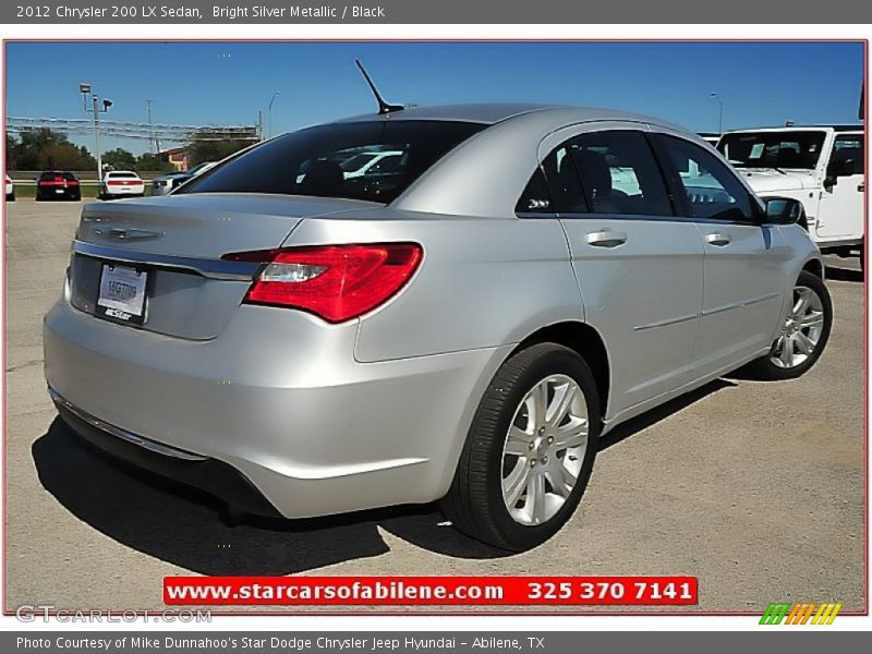 Bright Silver Metallic / Black 2012 Chrysler 200 LX Sedan