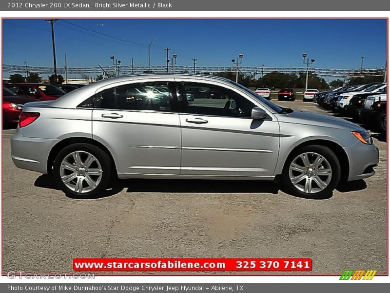 Bright Silver Metallic / Black 2012 Chrysler 200 LX Sedan