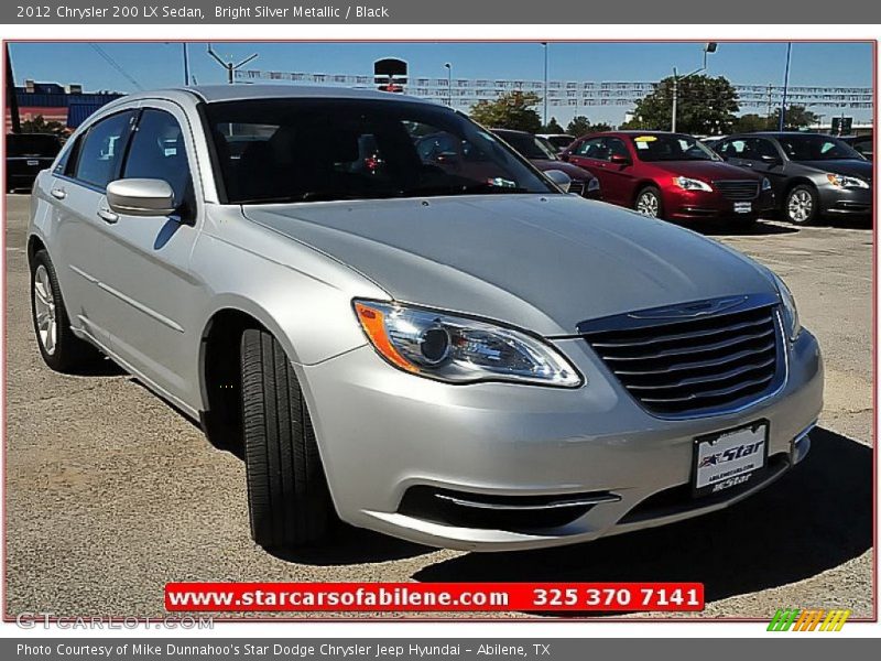 Bright Silver Metallic / Black 2012 Chrysler 200 LX Sedan