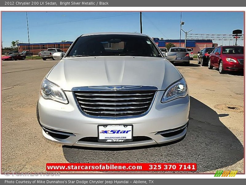 Bright Silver Metallic / Black 2012 Chrysler 200 LX Sedan