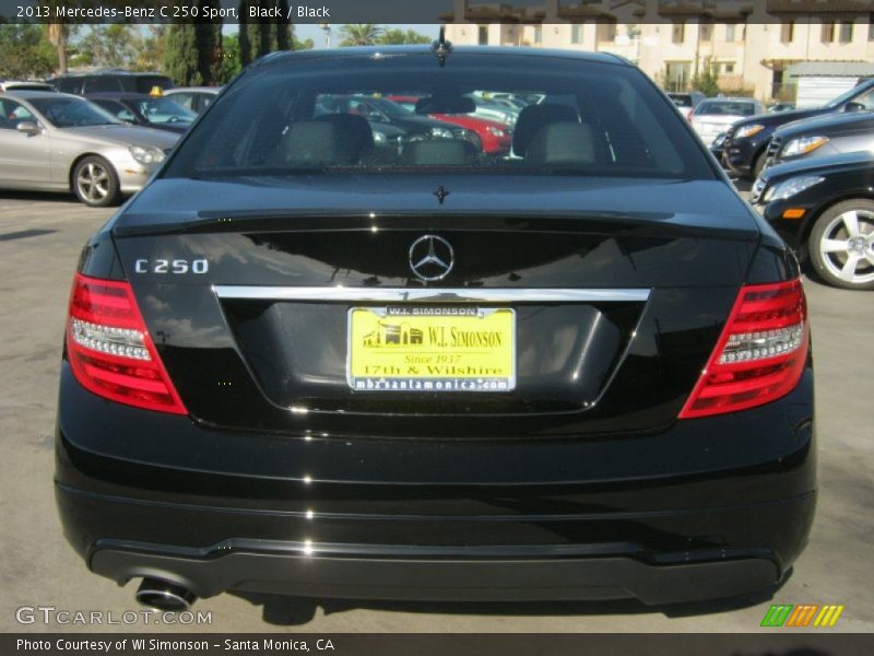 Black / Black 2013 Mercedes-Benz C 250 Sport