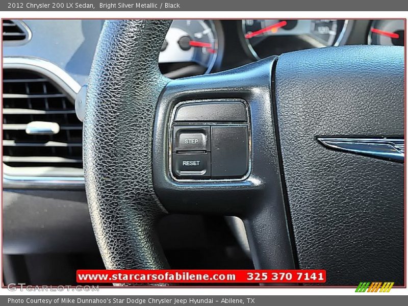 Bright Silver Metallic / Black 2012 Chrysler 200 LX Sedan