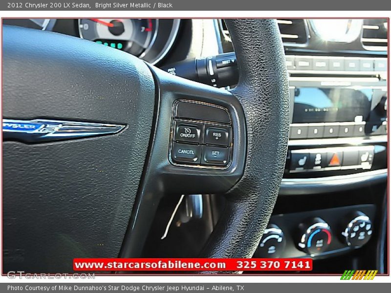 Bright Silver Metallic / Black 2012 Chrysler 200 LX Sedan