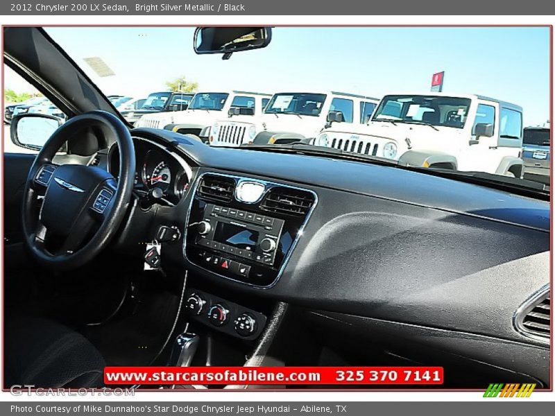 Bright Silver Metallic / Black 2012 Chrysler 200 LX Sedan