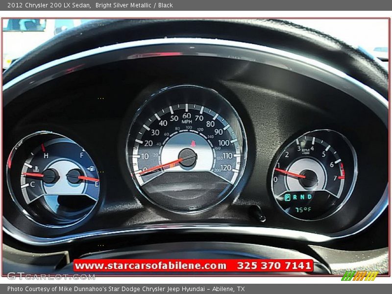 Bright Silver Metallic / Black 2012 Chrysler 200 LX Sedan
