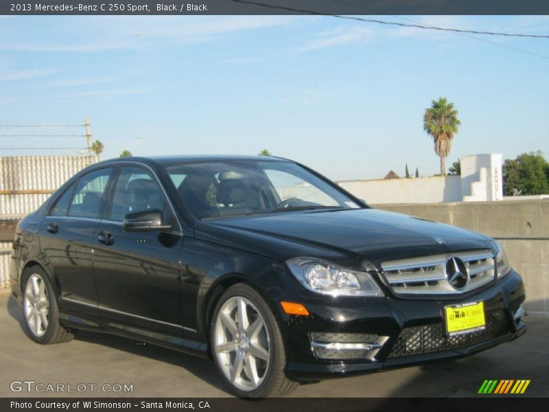 Black / Black 2013 Mercedes-Benz C 250 Sport