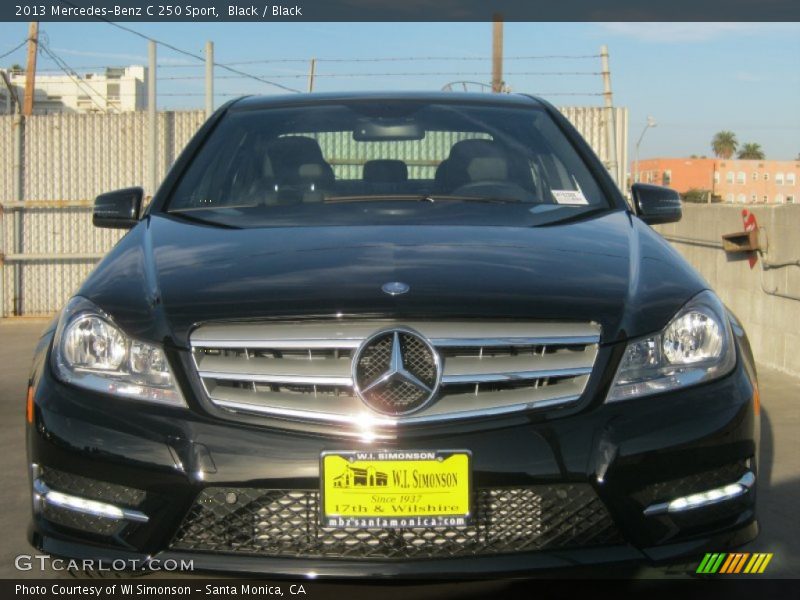 Black / Black 2013 Mercedes-Benz C 250 Sport