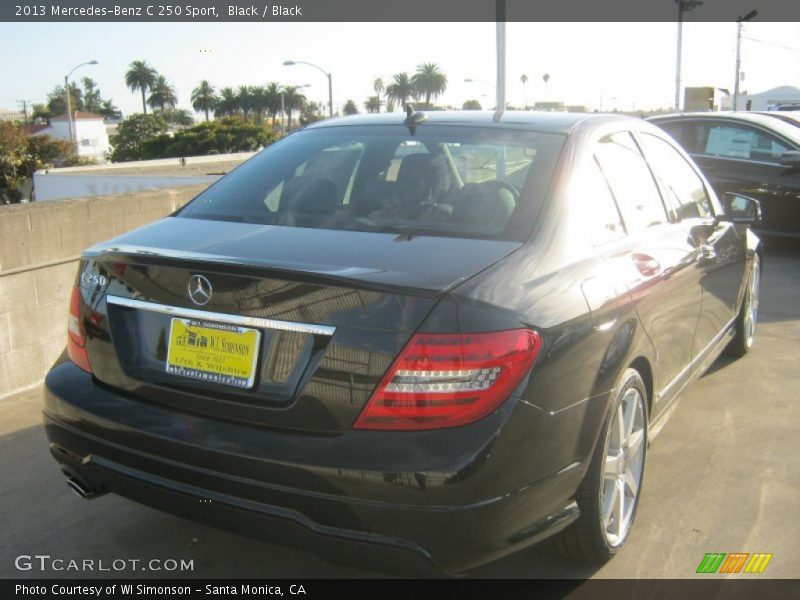 Black / Black 2013 Mercedes-Benz C 250 Sport