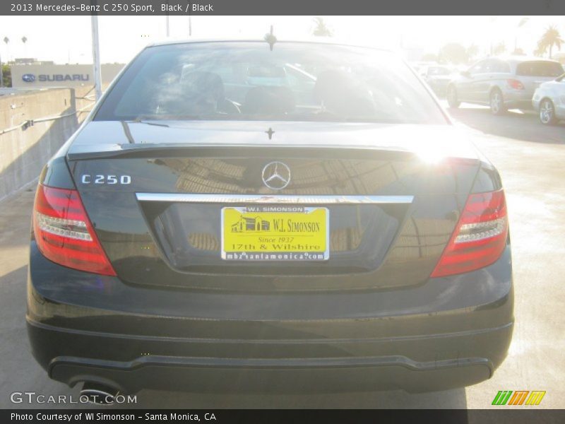 Black / Black 2013 Mercedes-Benz C 250 Sport