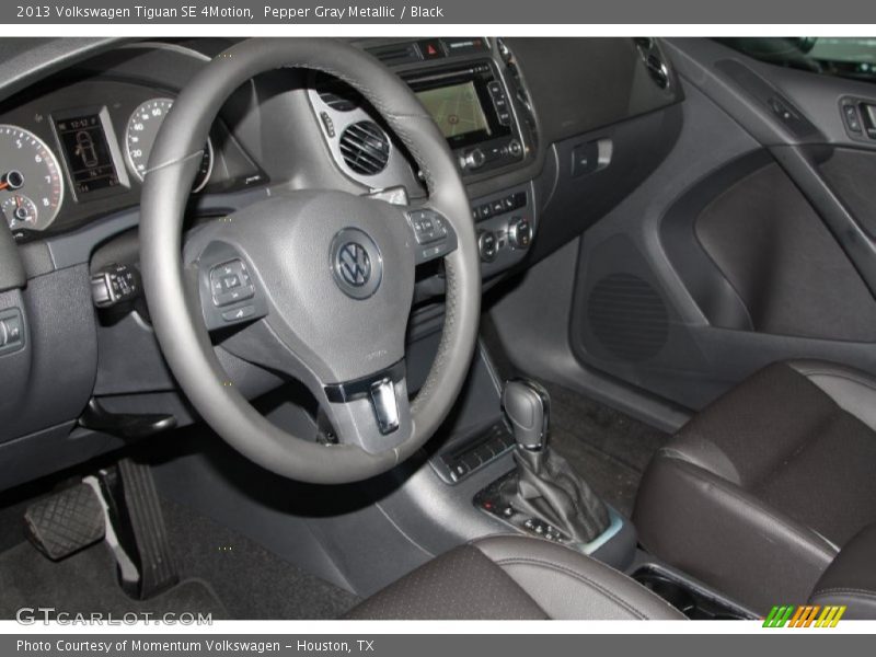 Pepper Gray Metallic / Black 2013 Volkswagen Tiguan SE 4Motion
