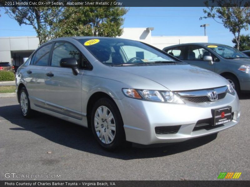 Alabaster Silver Metallic / Gray 2011 Honda Civic DX-VP Sedan