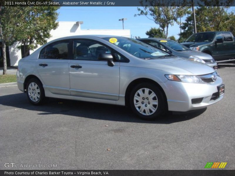 Alabaster Silver Metallic / Gray 2011 Honda Civic DX-VP Sedan