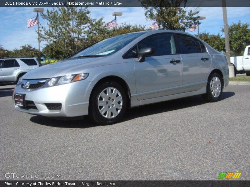 Alabaster Silver Metallic / Gray 2011 Honda Civic DX-VP Sedan