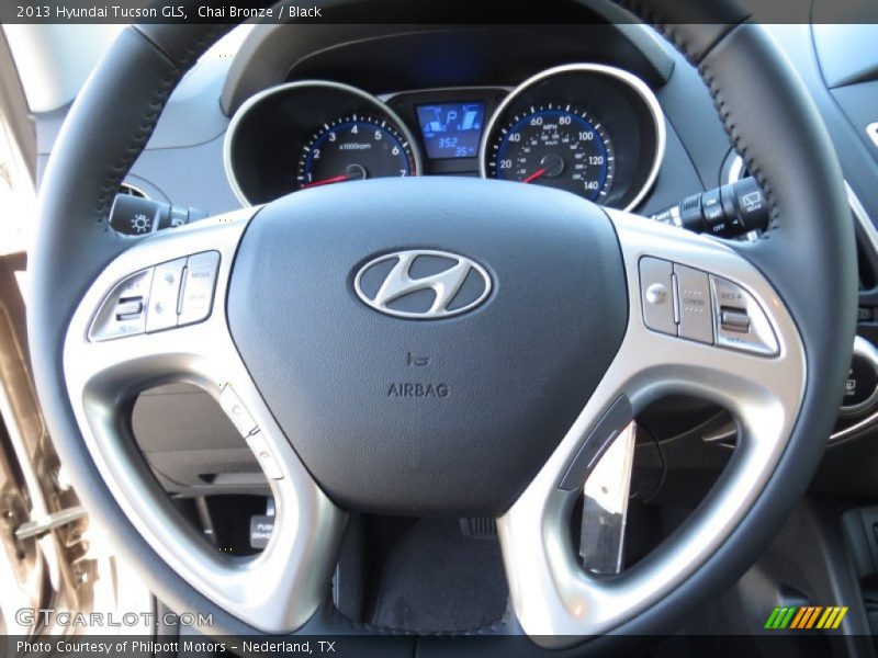 Chai Bronze / Black 2013 Hyundai Tucson GLS