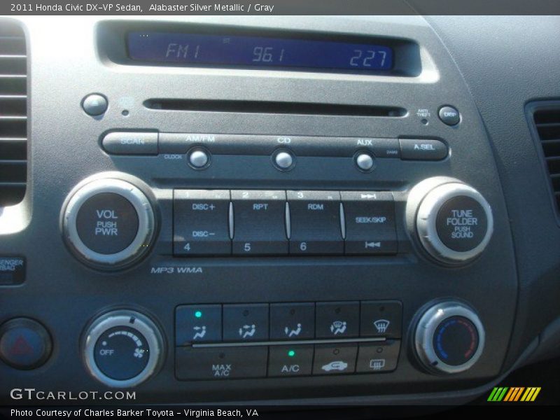 Alabaster Silver Metallic / Gray 2011 Honda Civic DX-VP Sedan