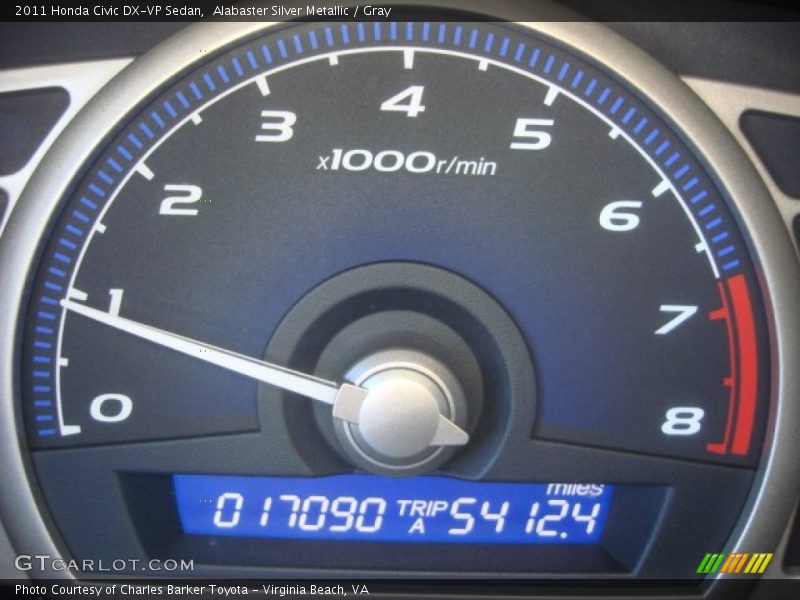 Alabaster Silver Metallic / Gray 2011 Honda Civic DX-VP Sedan