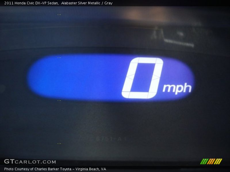Alabaster Silver Metallic / Gray 2011 Honda Civic DX-VP Sedan
