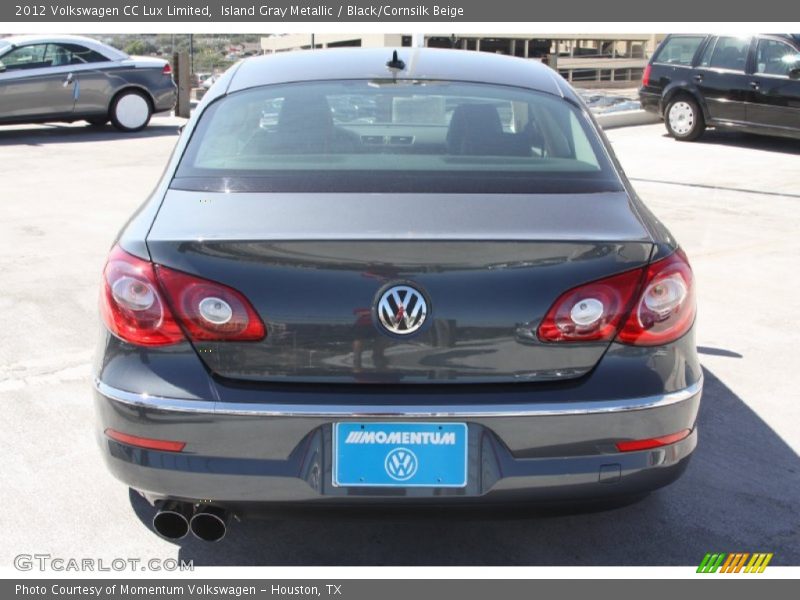 Island Gray Metallic / Black/Cornsilk Beige 2012 Volkswagen CC Lux Limited