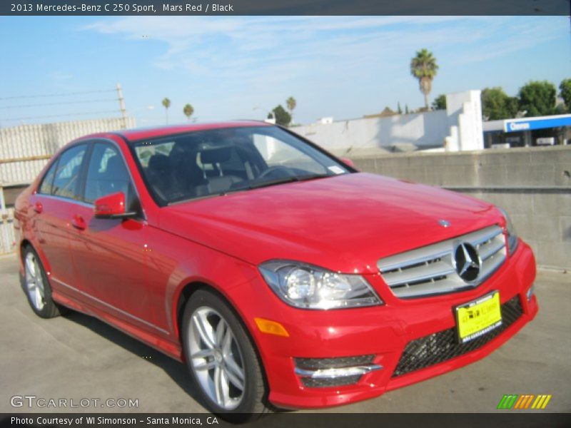 Mars Red / Black 2013 Mercedes-Benz C 250 Sport