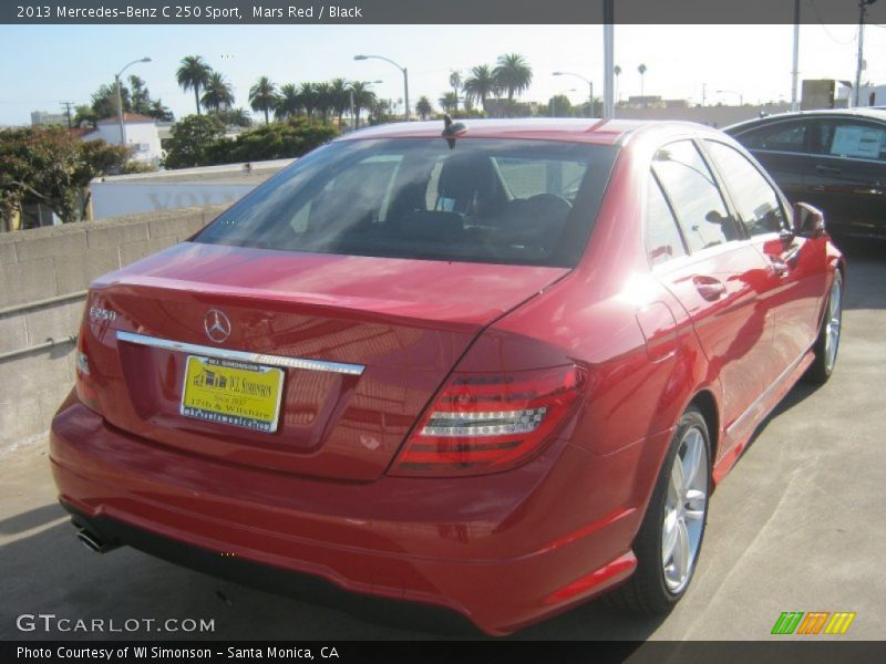 Mars Red / Black 2013 Mercedes-Benz C 250 Sport